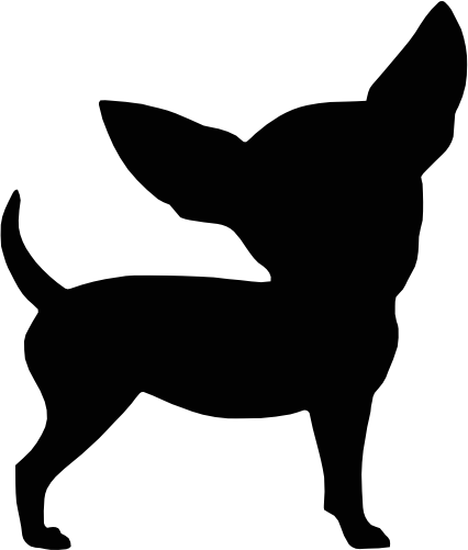 (009-01-4Y) Chihuahua Dog Silhouette