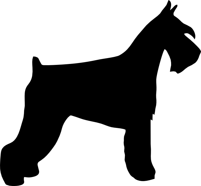 (009-01-1F) Dog Silhouette