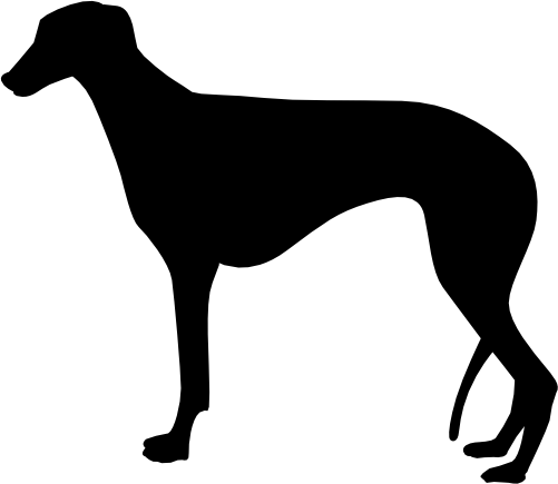 (009-01-1H) Dog Silhouette