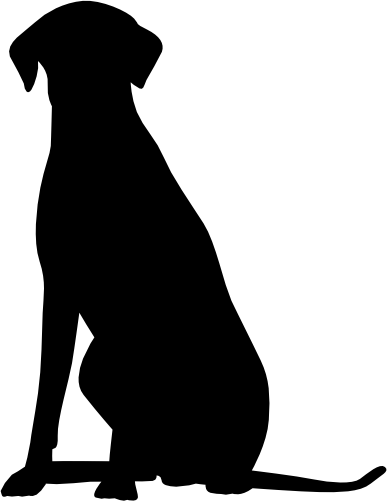 (009-01-1K) Dog Silhouette