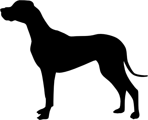 (009-01-1M) Dog Silhouette