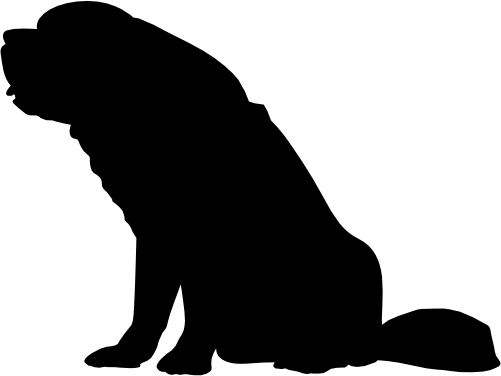 (009-01-1N) Dog Silhouette