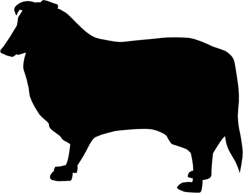 (009-01-1O) Dog Silhouette