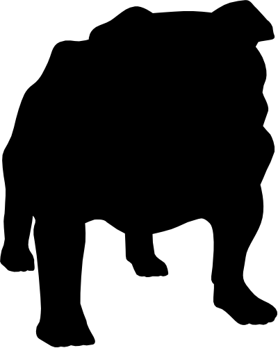 (009-01-1R) Dog Silhouette