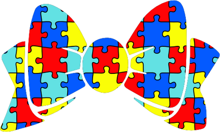 (046-02-B) Bow Autism Puzzle Pattern