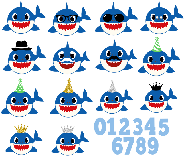 (409-08-B) Baby Shark Custom Family