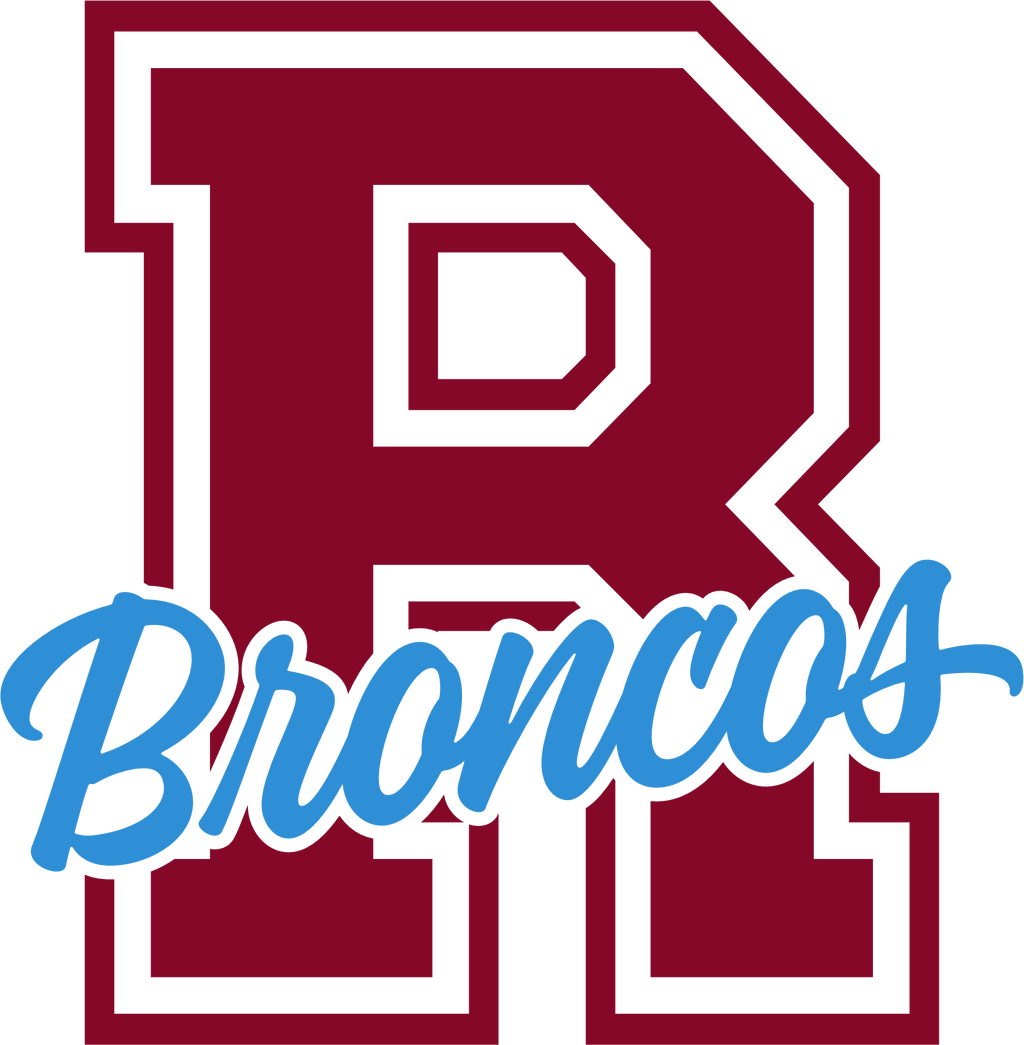 (s123-01) Broncos Collegiate Letter Team Name