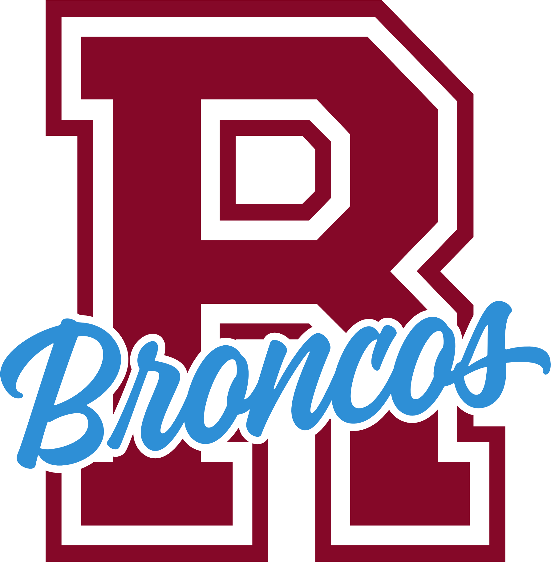 (s123-01) Broncos Collegiate Letter Team Name