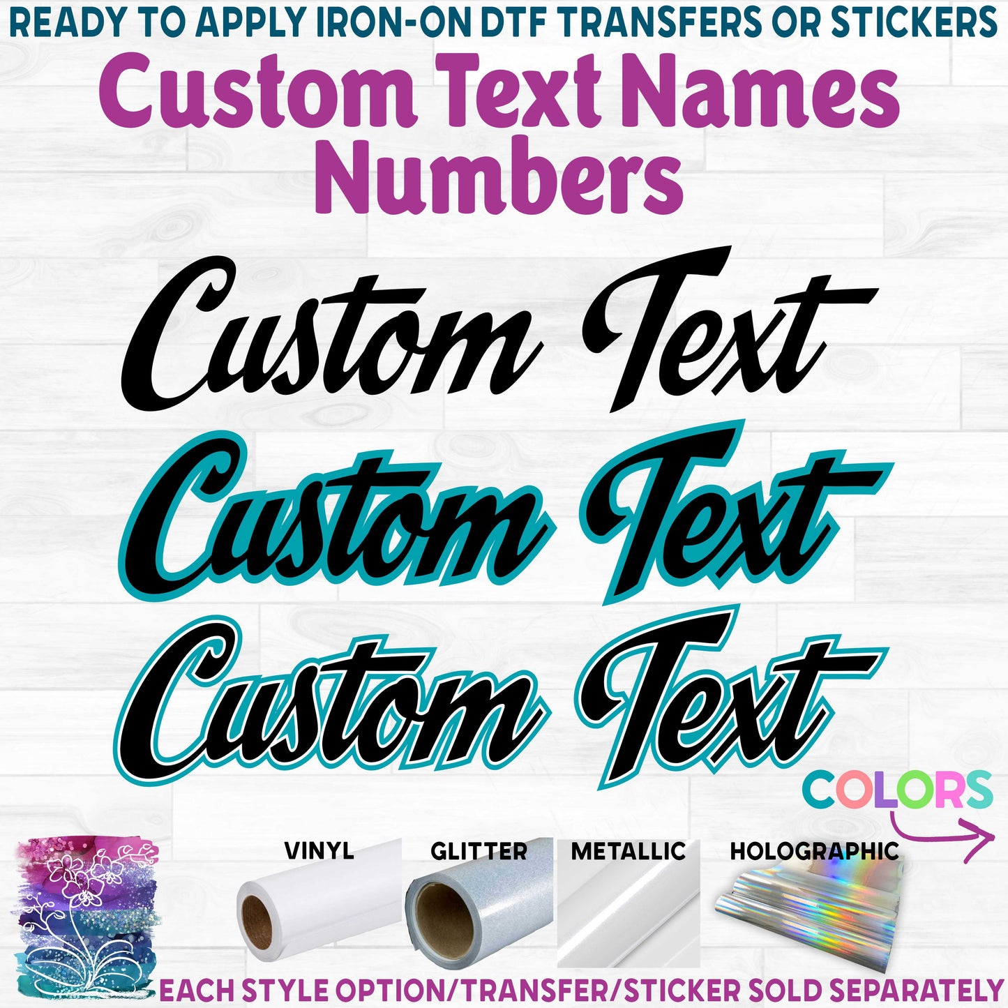 (ct-001-CC Spills) Script Custom Text Names or Numbers 1, 2 or 3 Colors