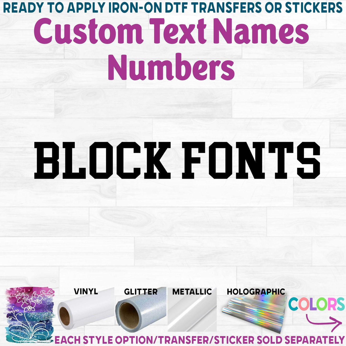 (cf-001-Block) Custom Text Names or Numbers 85+ Fonts