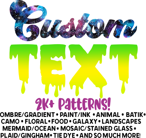 (ct-001-Pattern) Custom Text Names or Numbers in Patterns