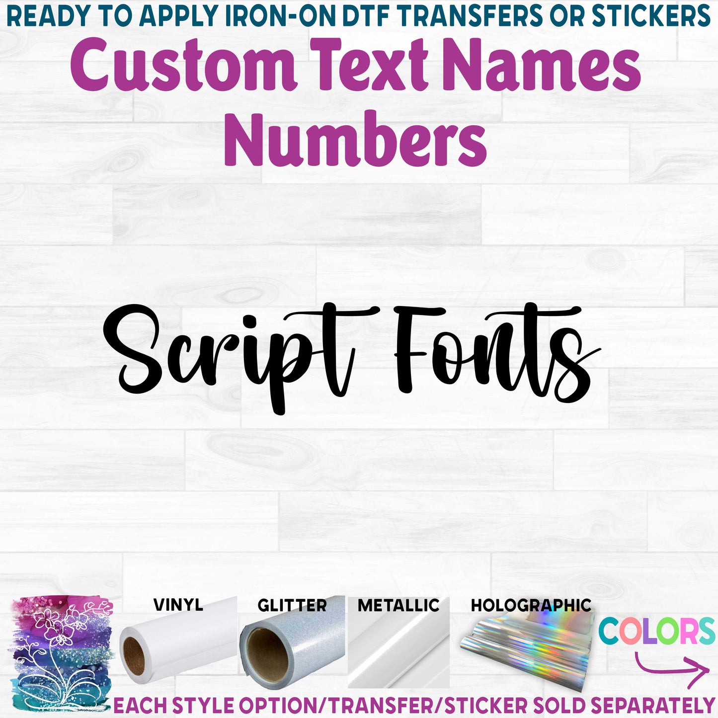 (cf-001-Script) Custom Text Names or Numbers 130+ Fonts