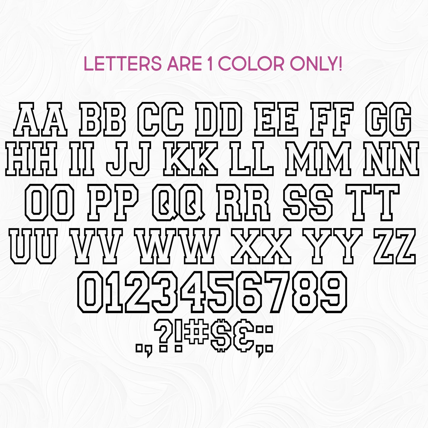 SBS-97-C04 Block Font Custom Lettering Name Text Iron-On Transfer or Sticker