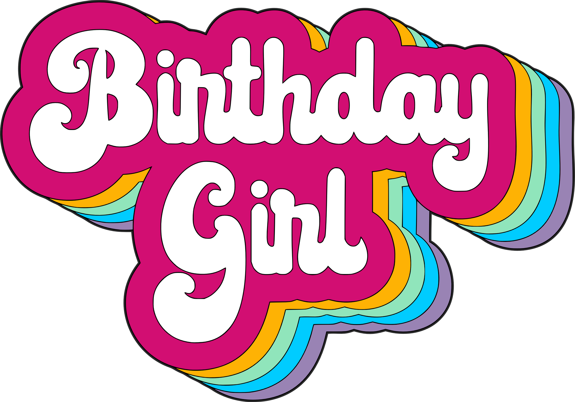 PPB-004 Birthday Girl 9inch Glitter