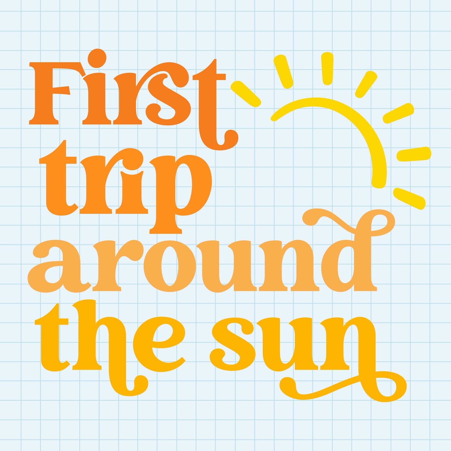 PPB-23 First Trip Around the Sun 6 inch Glitter