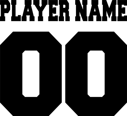 (cpn-1) Collegiate Black Custom Player Name & Number