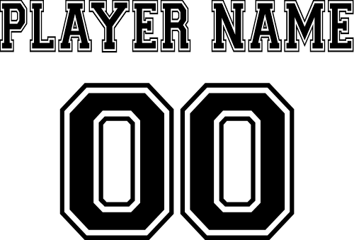 (cpn-2) Collegiate Heavy Custom Player Name & Number