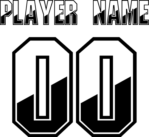 (cpn-2) Gunmetal Custom Player Name & Number