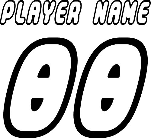 (cpn-2) Lego Thick Custom Player Name & Number