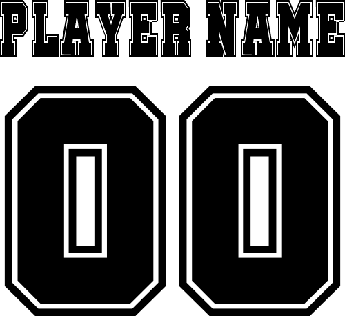 (cpn-2) Soccer League Outline Custom Player Name & Number