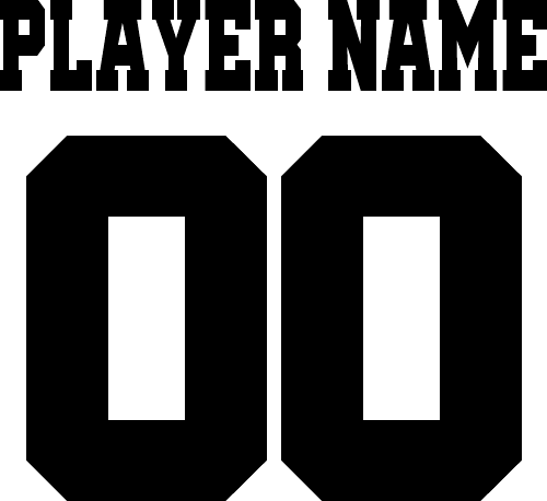 (cpn-1) Soccer League Custom Player Name & Number