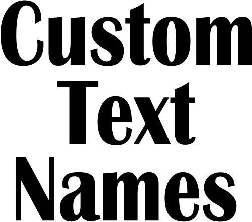(ct-001) Brittanic Custom Text Names Numbers