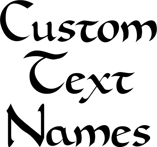 (ct-001) Carolus Custom Text Names Numbers