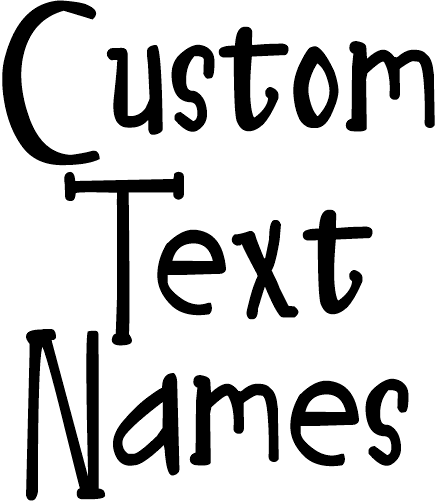 (ct-001) DJB Nouveau Custom Text Names Numbers