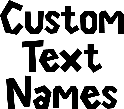 (ct-001) Dinotype Custom Text Names Numbers