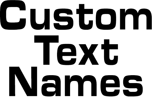 (ct-001) Eurostar Custom Text Names Numbers
