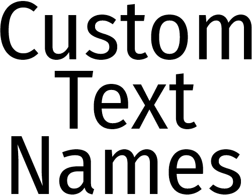 (ct-001) Fira Sans Custom Text Names Numbers