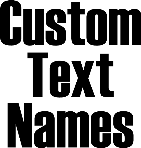 (ct-001) Haettenschweiler Custom Text Names Numbers