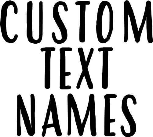 (ct-001) Hastoler Custom Text Names Numbers
