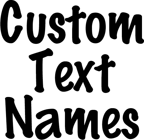 (ct-001) Markerfelt Custom Text Names Numbers