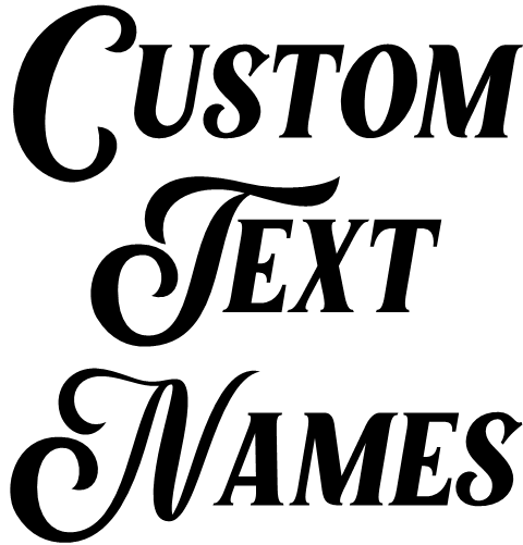 (ct-001) Marons Custom Text Names Numbers