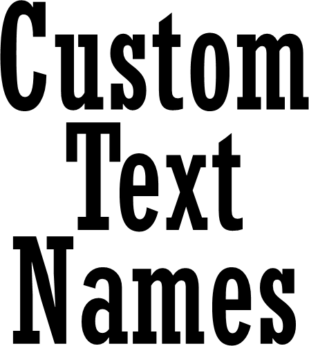 (ct-001) Rockwell Condensed Custom Text Names Numbers