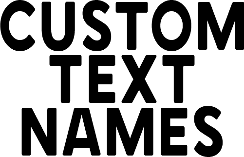 (ct-001) ZT Grafton Custom Text Names Numbers