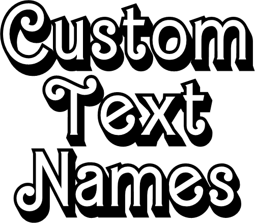 (ct-003) Bartex Shadow Custom Text Names Numbers