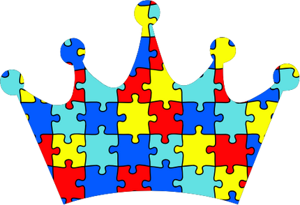 (046-02-D) Crown Autism Puzzle Pattern