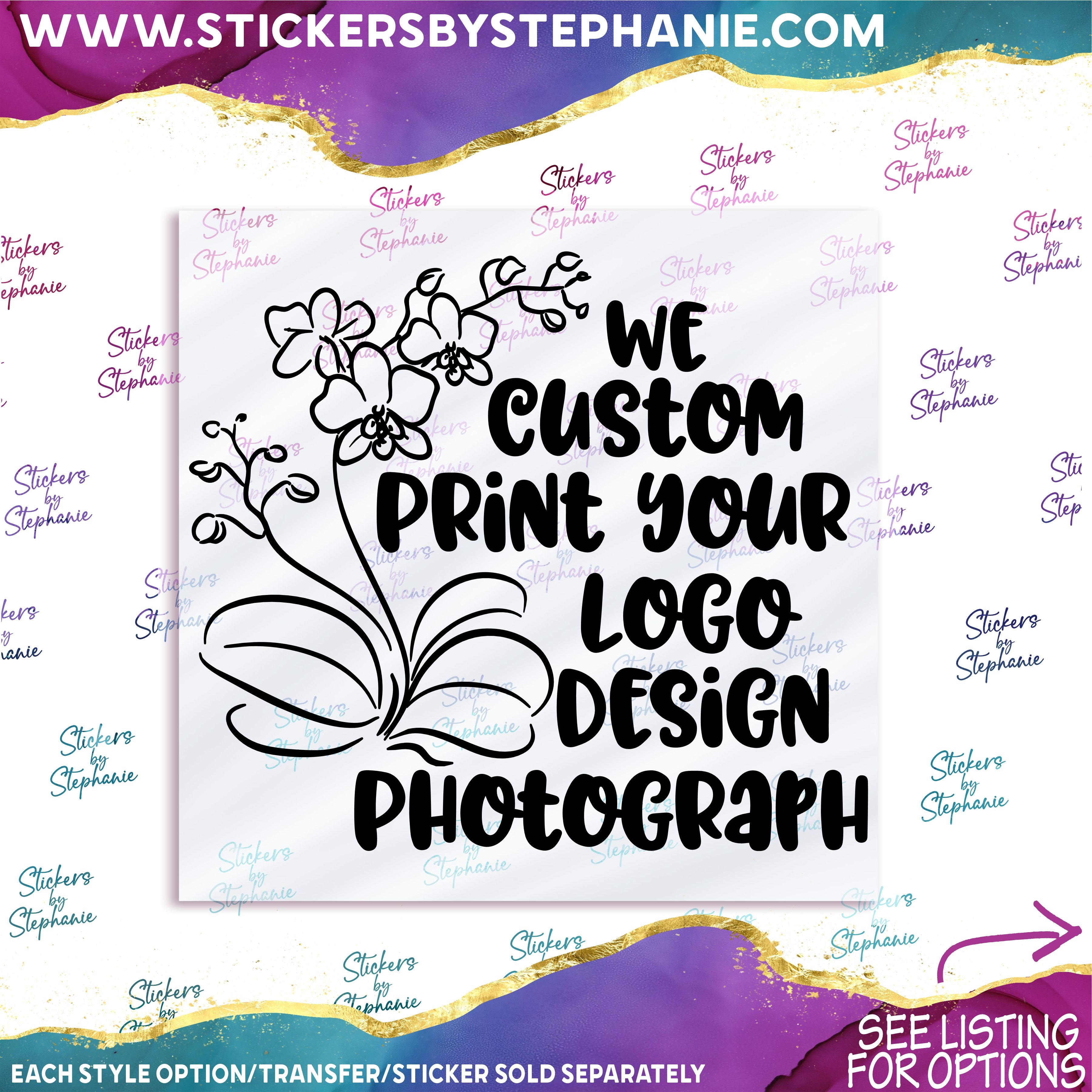 (c001) We Custom Print Your Logo, Pre-Made Design, Photograph