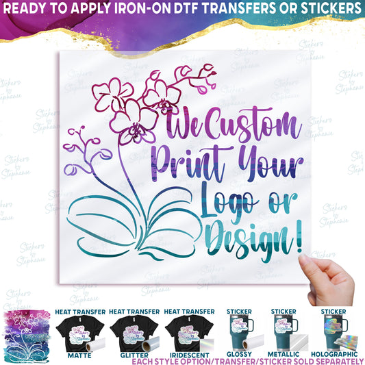 (c001) We Custom Print Your Logo, Pre-Made Design, Photograph