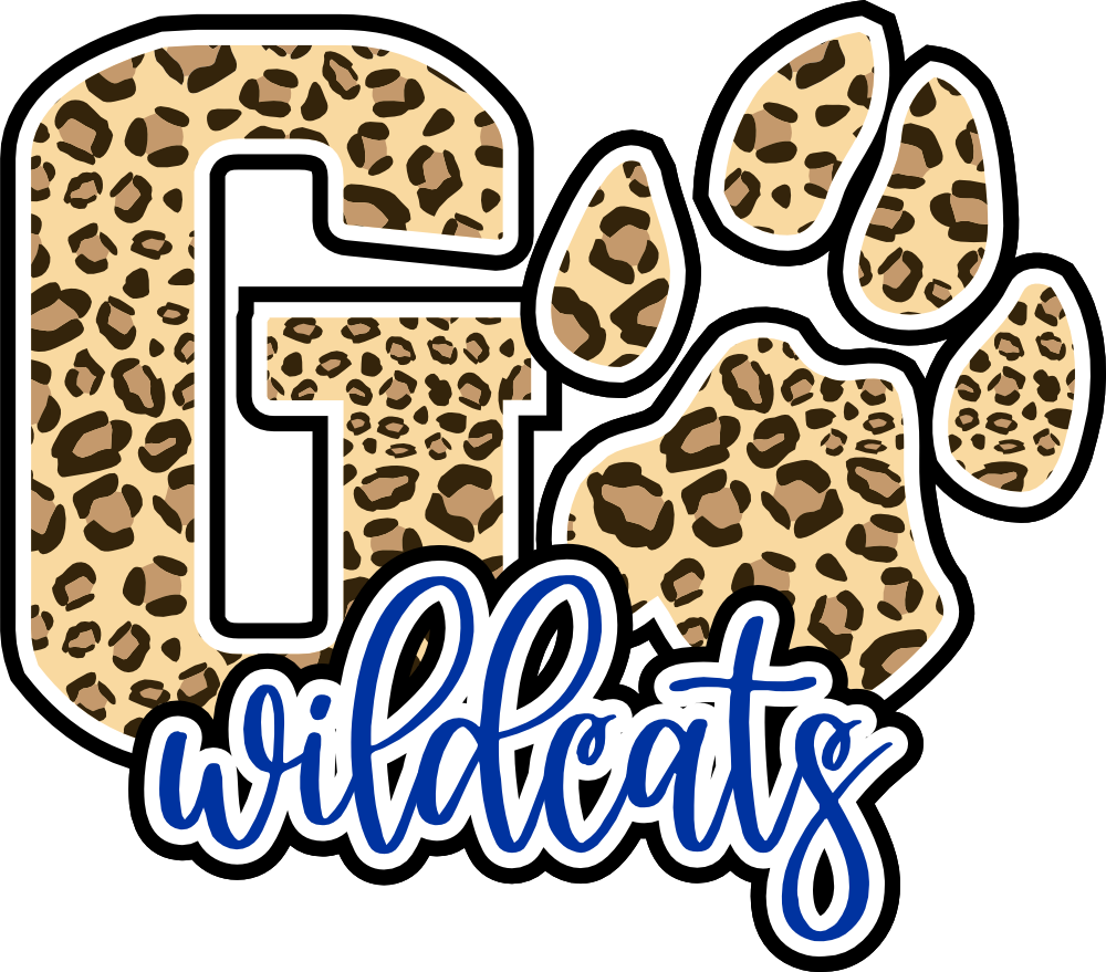 (s334-2A) Go Wildcats Team Name Leopard Print