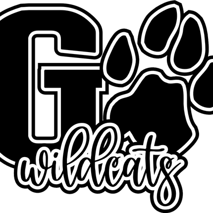 (334-02-A) Go Wildcats Team Name Leopard Print