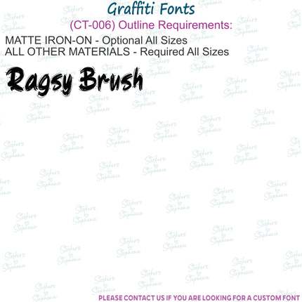 Custom Text Name, Numbers Graffiti Dripping Fonts Iron-On Transfer or Sticker