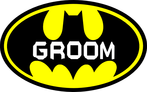 (412-05-B) Batman Wedding Party Custom Text