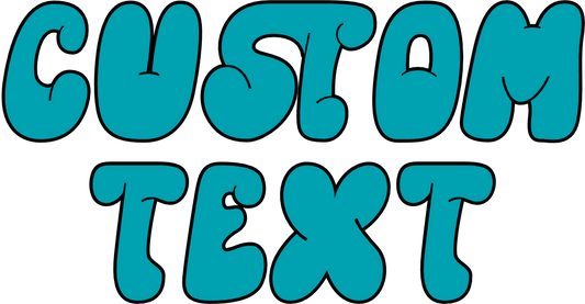 (ct-001-HyperBlob) Custom Text Names or Numbers 2 Colors