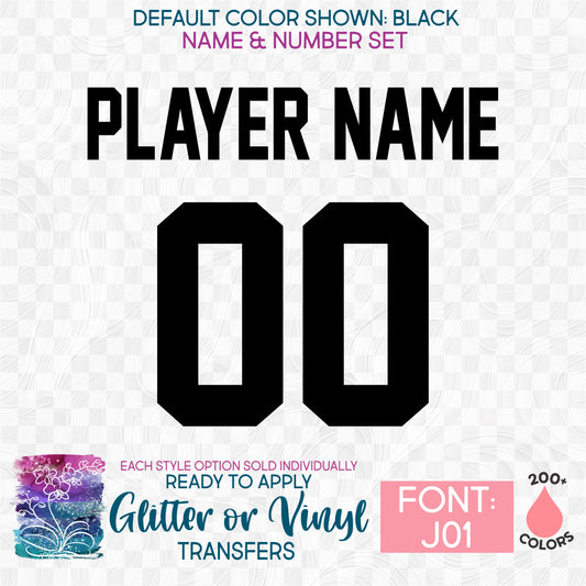 (s97-J01) Custom Player Perfect Name & Number Iron-On Transfer