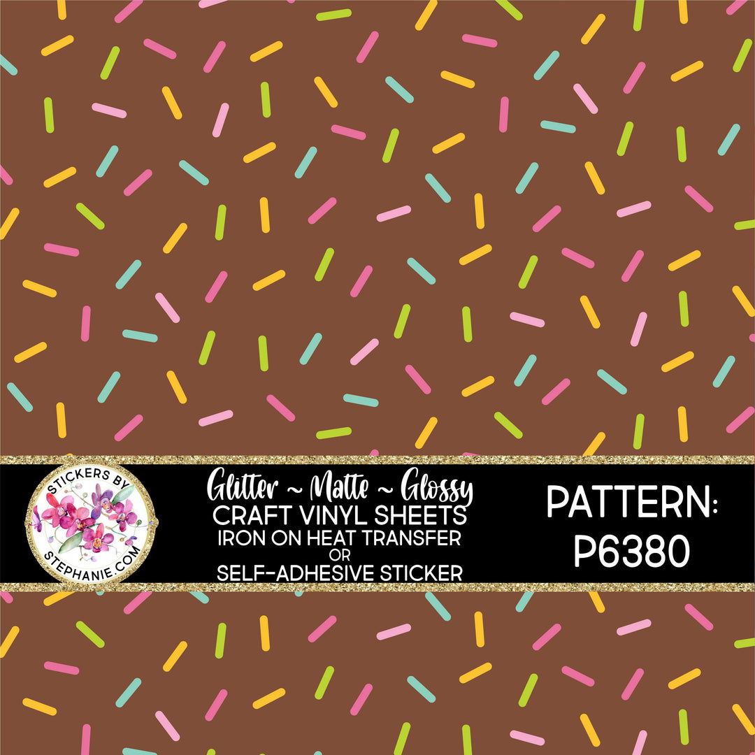 12x12 Patterned Heat Transfer Vinyl - Sprinkles-Pink