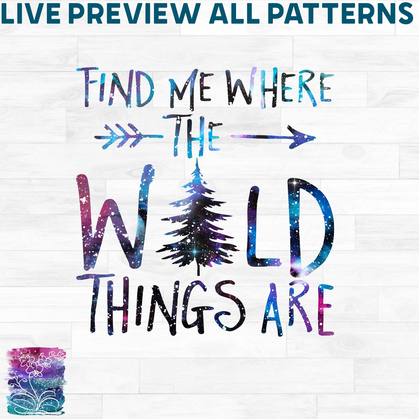 Live Preview All Colors & Patterns - Pattern Design Layer with Solid or No Background