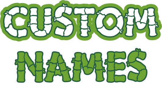 (ct-001-Pethuk) Custom Text Names or Numbers 3 Colors Bamboo Font